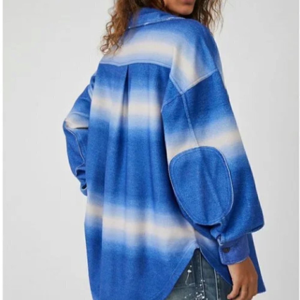 NEW Free People Printed Ruby Jacket / Deep Sea Co… - image 4